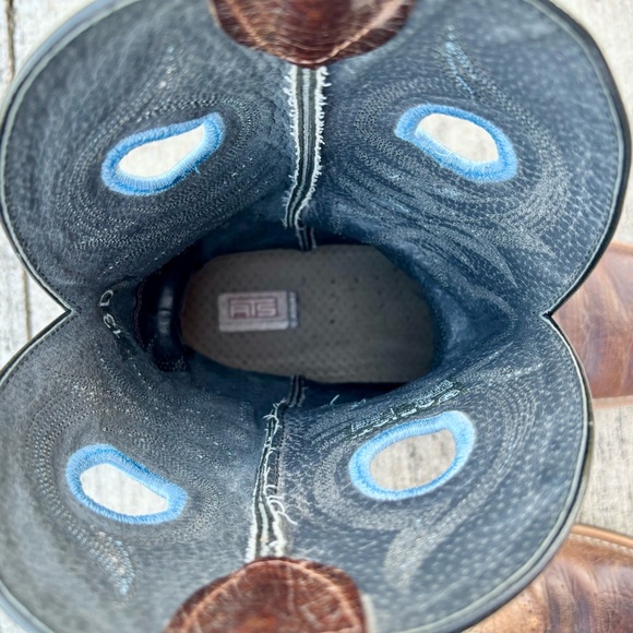 Ariat Heritage Roughstock Men’s Brown Leather Wide Square Toe Boots 13D 10014024 - Picture 15 of 16